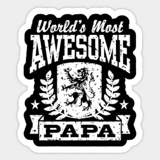 World's most awesome papa Sticker